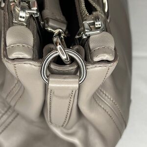 Prada Grey Leather Satchel